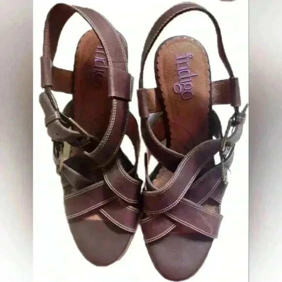 Indigo Shoes - Indigo by Clark's Sandals, Brown, Size 8.5